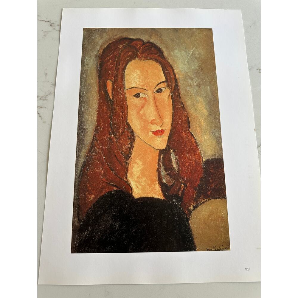 Modigliani, Portrait Of Jeanne Hebuterne, Painting, Print, Art, ~ 250626-WH 365